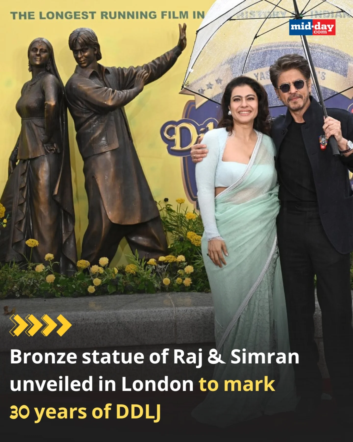 MiD DAY - A bronze statue of Raj and Simran was unveiled... | Facebook