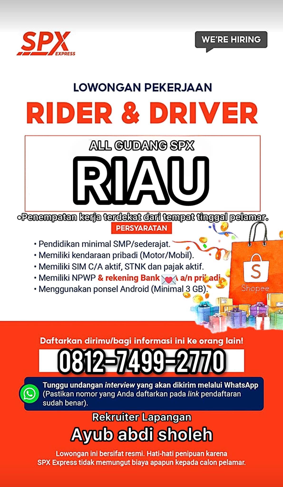 Lowongan kerja Pematang reba ,Rengat,Belilas,Air molek dan sekitarnya ...