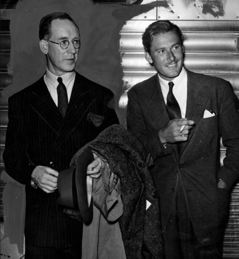 Classic - Errol Flynn, 30, welcoming his father, Theodore Flynn, on his ...