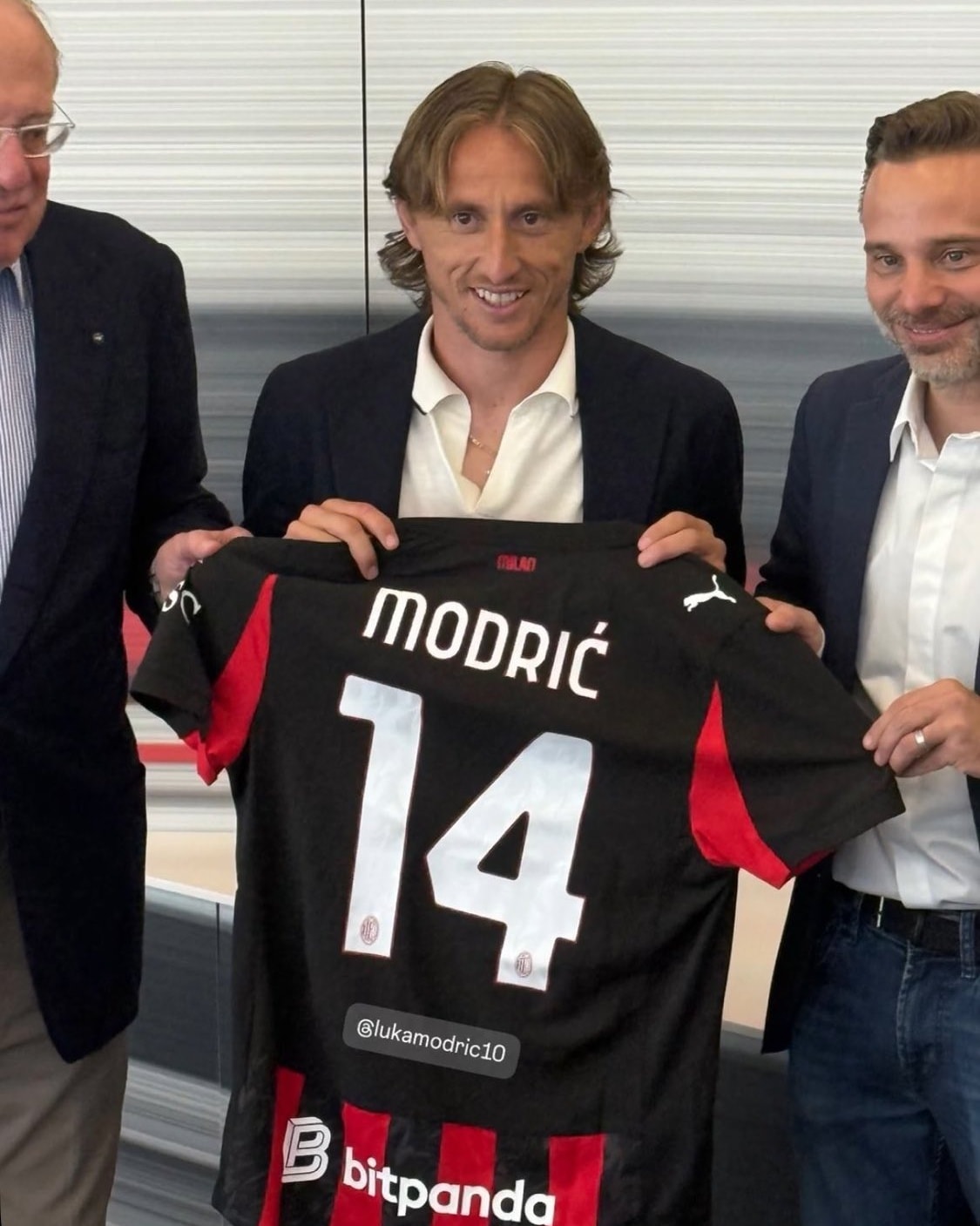 Luka Modrić has Joined Ac Milan and he will wear jersey number 14
