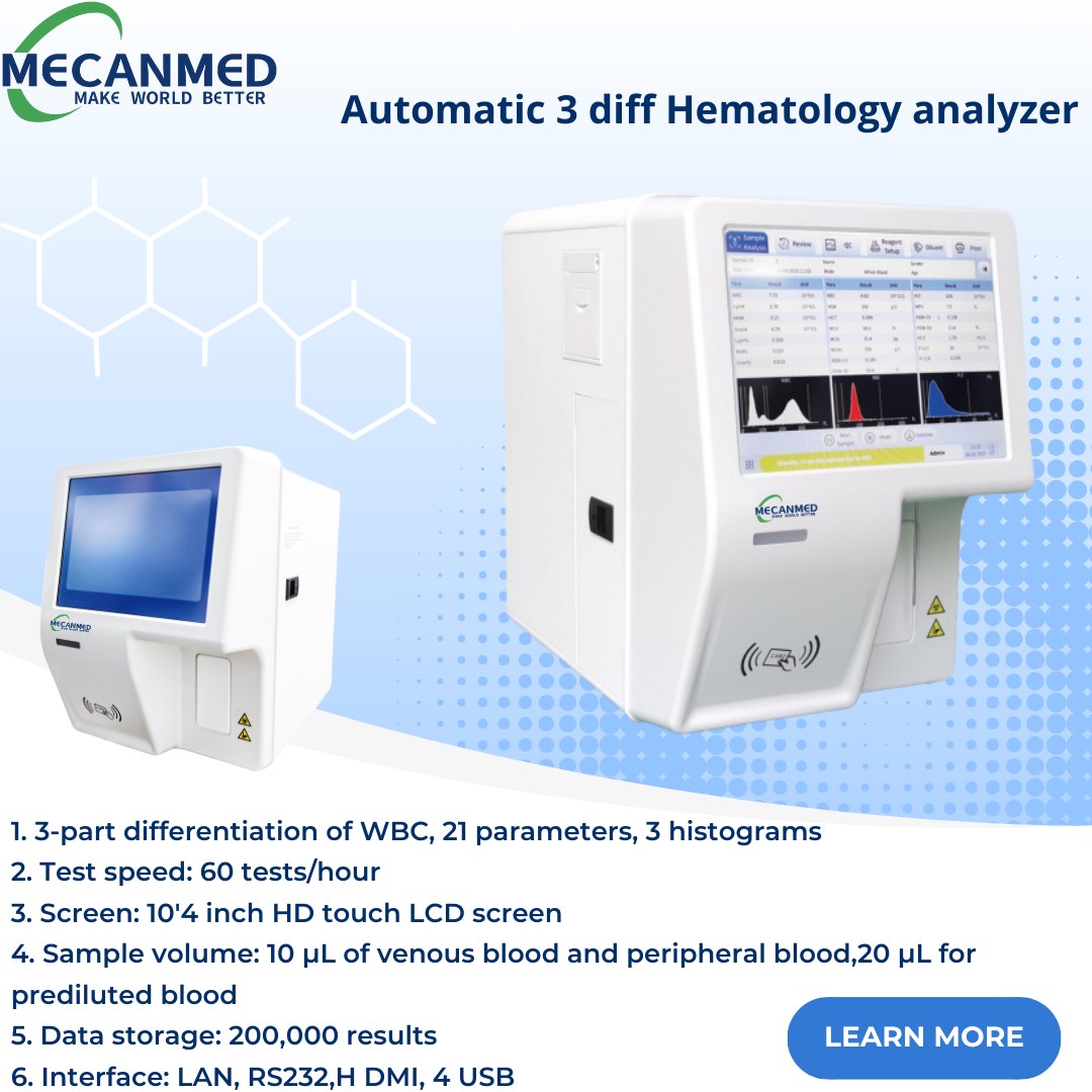 MeCan - 🧪 Automatic 3-Diff Hematology Analyzer Upgrade your lab ...