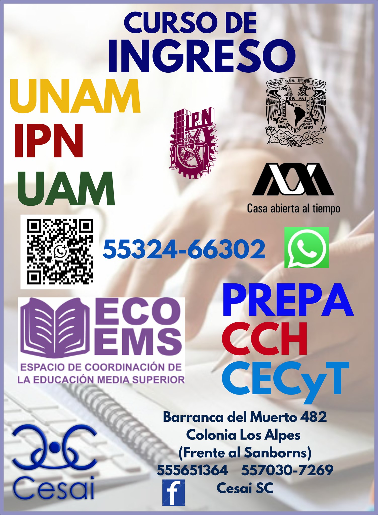 CESAI - ¿𝐃𝐞𝐬𝐞𝐚𝐬 𝐢𝐧𝐠𝐫𝐞𝐬𝐚𝐫 𝐚 𝐧𝐢𝐯𝐞𝐥 𝐦𝐞𝐝𝐢𝐨 𝐬𝐮𝐩𝐞𝐫𝐢𝐨𝐫 𝐍𝐨𝐬𝐨𝐭𝐫𝐨𝐬 𝐬𝐨𝐦𝐨𝐬 𝐭𝐮 𝐦𝐞𝐣𝐨𝐫 ...