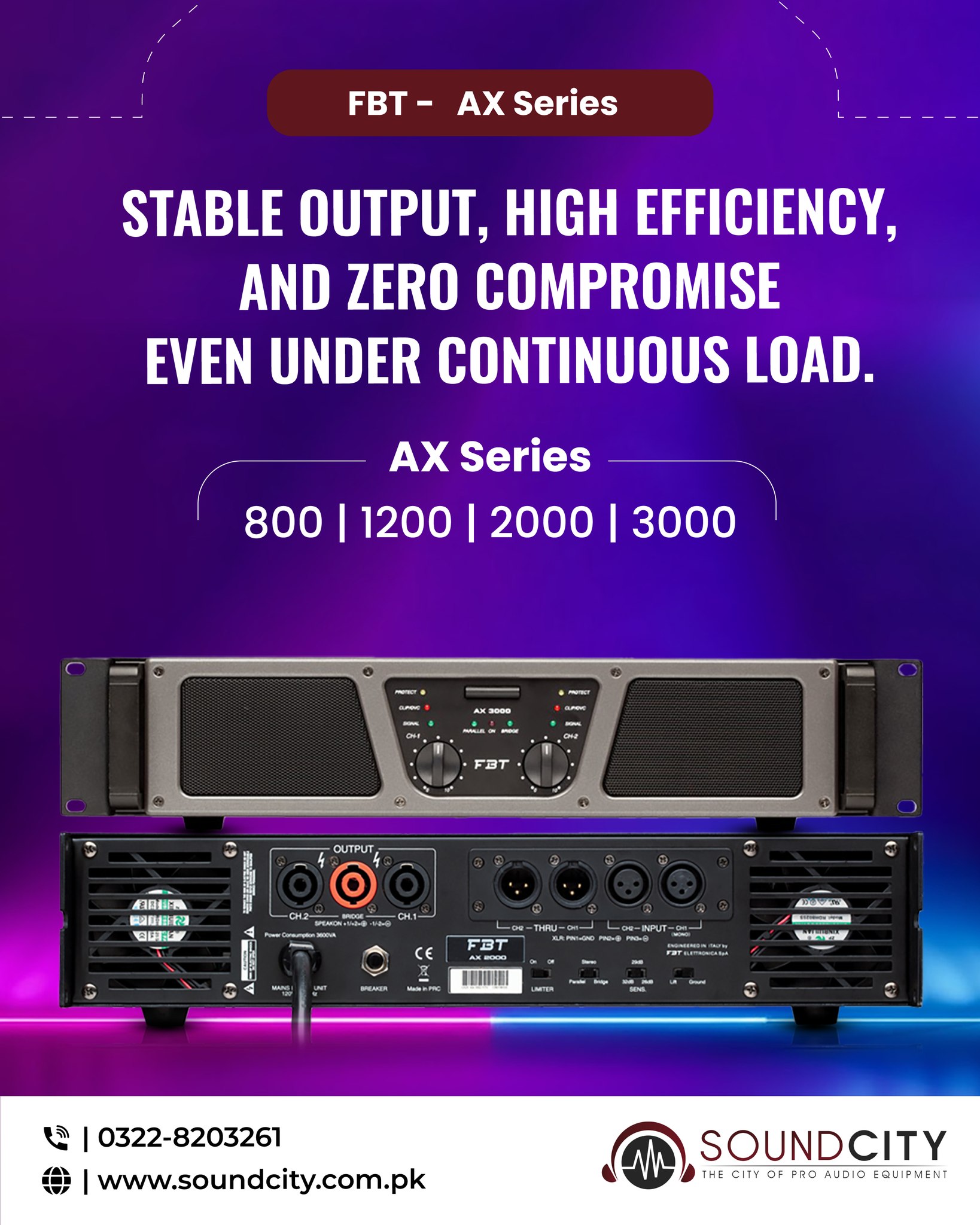 SOUND CITY - Power that never backs down FBT AX Series... | Facebook