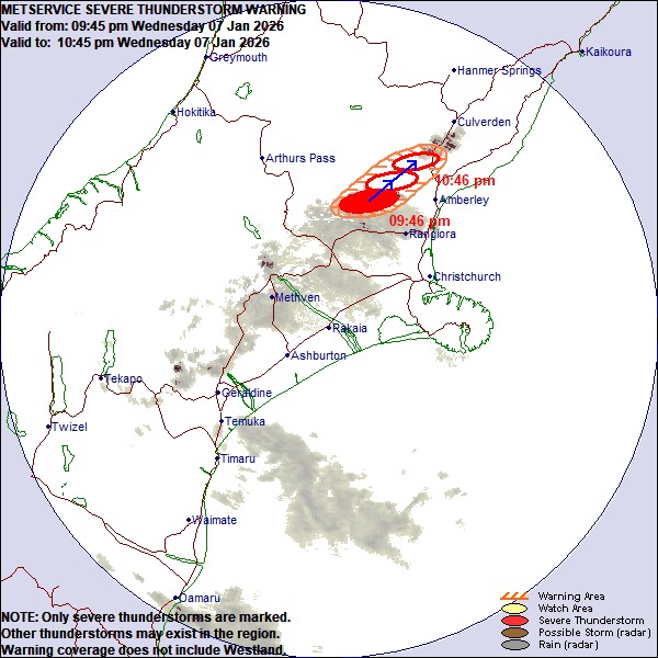 10:23pm update: The Severe... - MetService New Zealand | Facebook