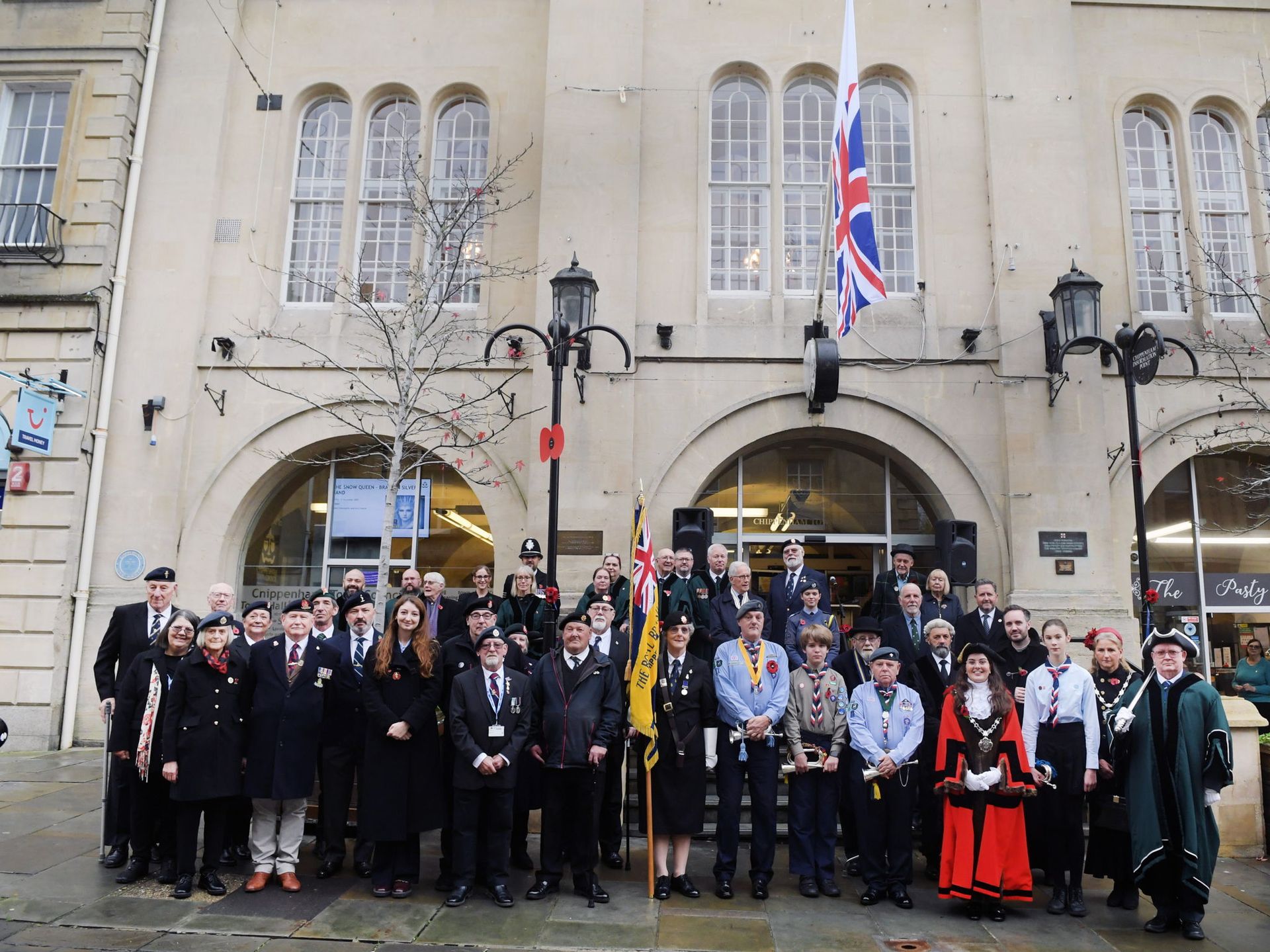 Chippenham - Today we marked Armistice Day at the Town Hall Steps with ...