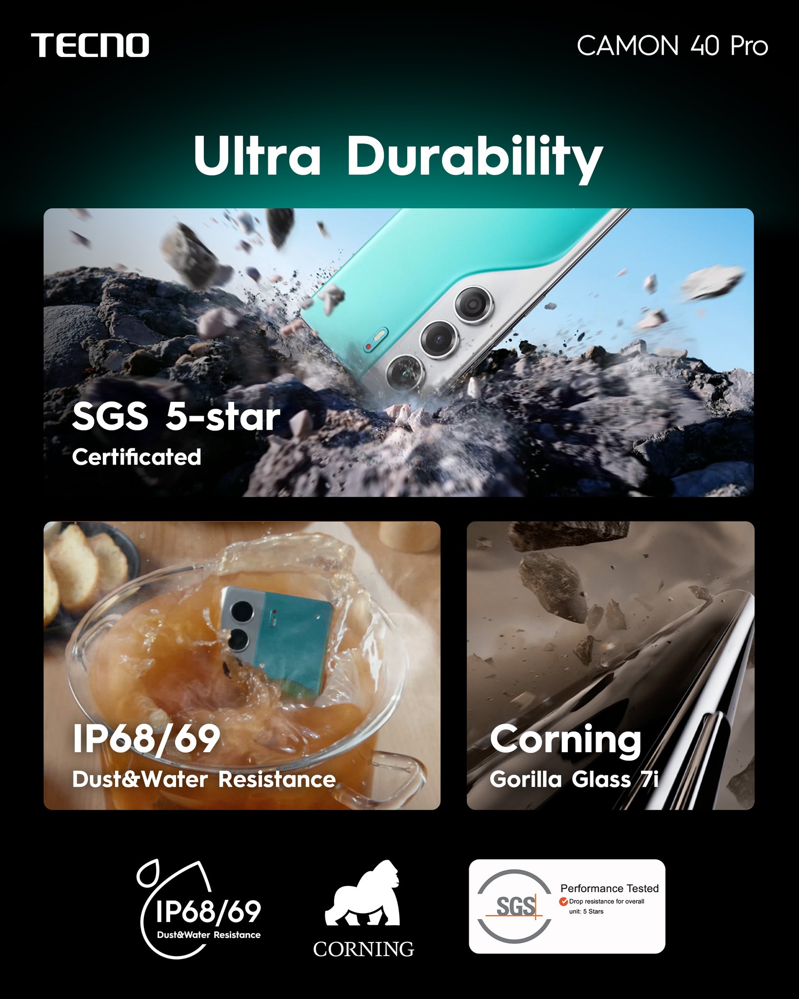 TECNO - Built to last. 💪 The TECNO CAMON 40 Pro delivers ultra ...