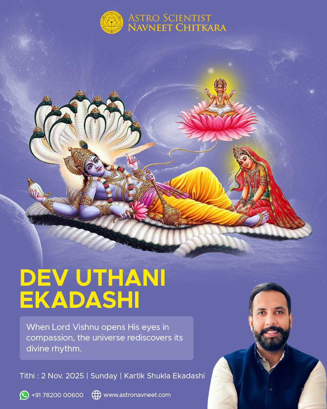 Astro - Dev Uthani Ekadashi The Awakening of Divine Grace Today marks ...