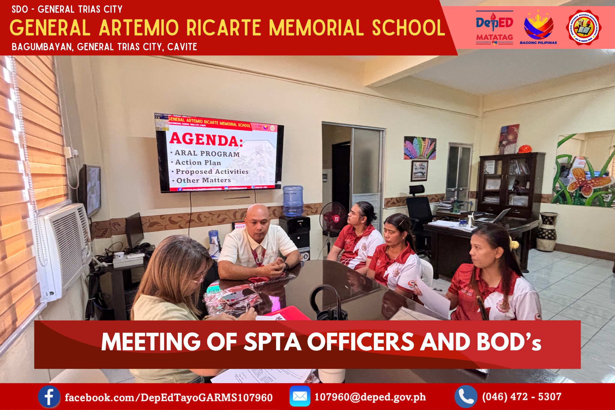 📌SPTA and BOD Officers Meeting A productive meeting was held today with ...