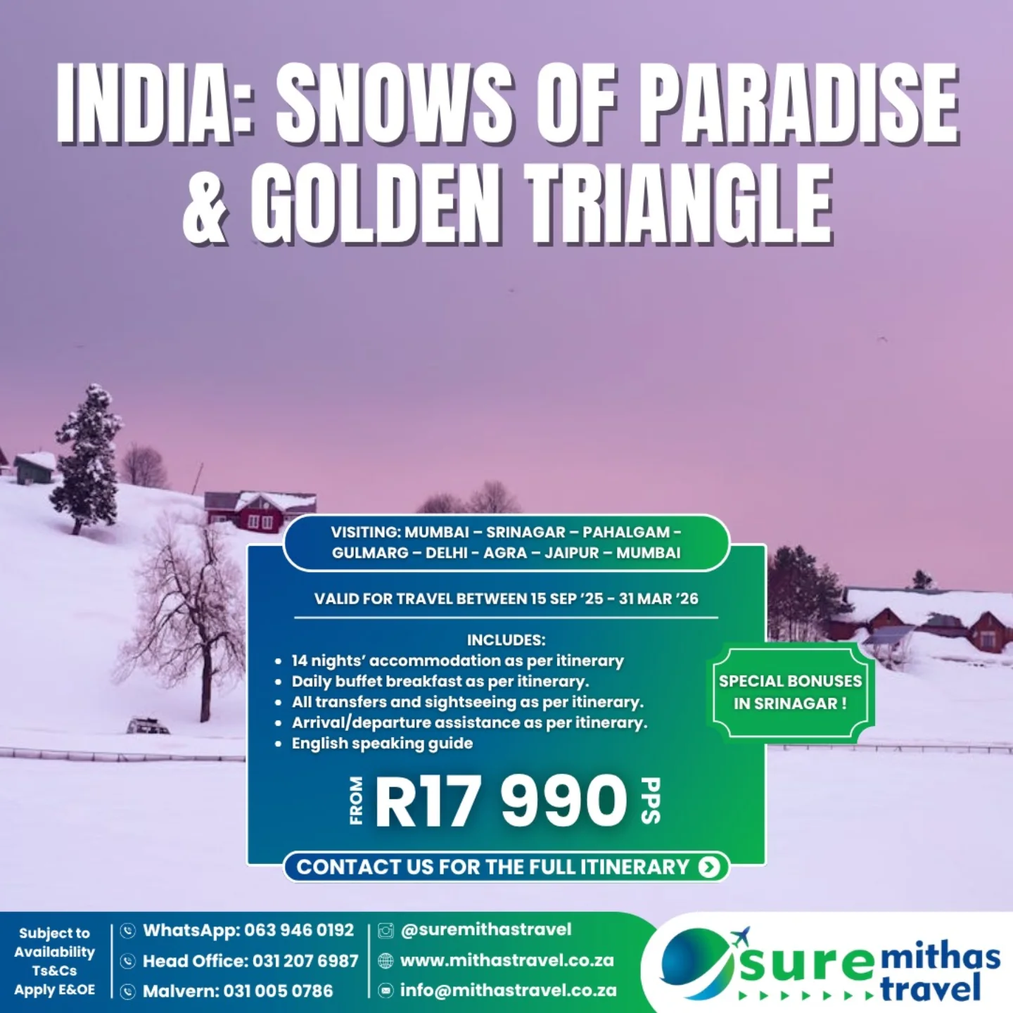 ️🏰 INDIA'S WINTER WONDERLAND &... - Sure Mithas Travel | Facebook