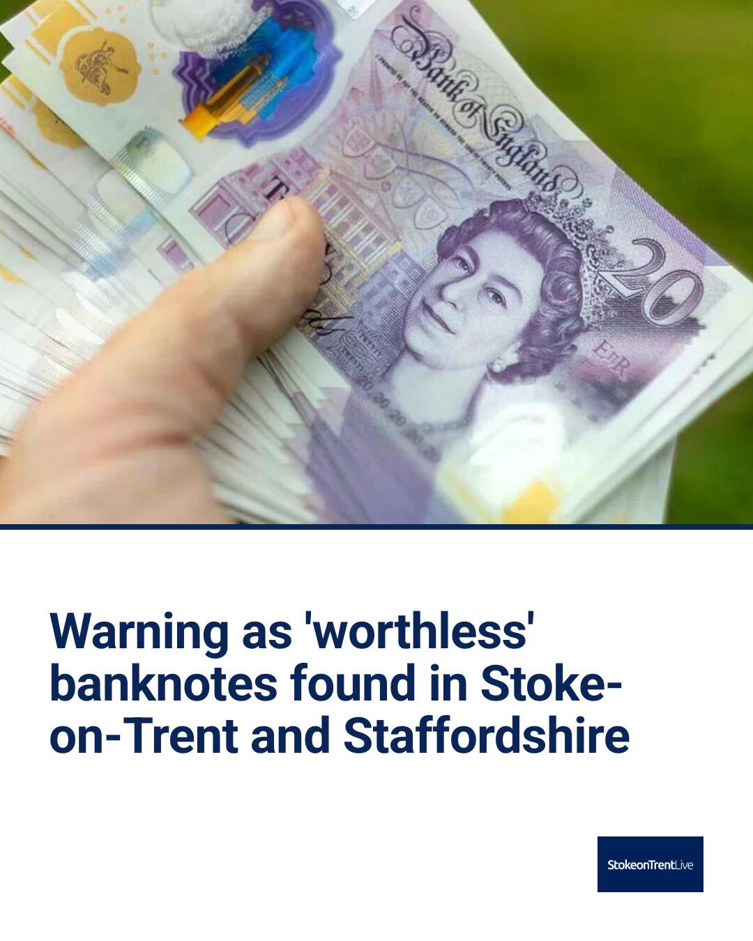 Stoke-on-Trent - One seller was handed £1,000 of dodgy notes | Facebook