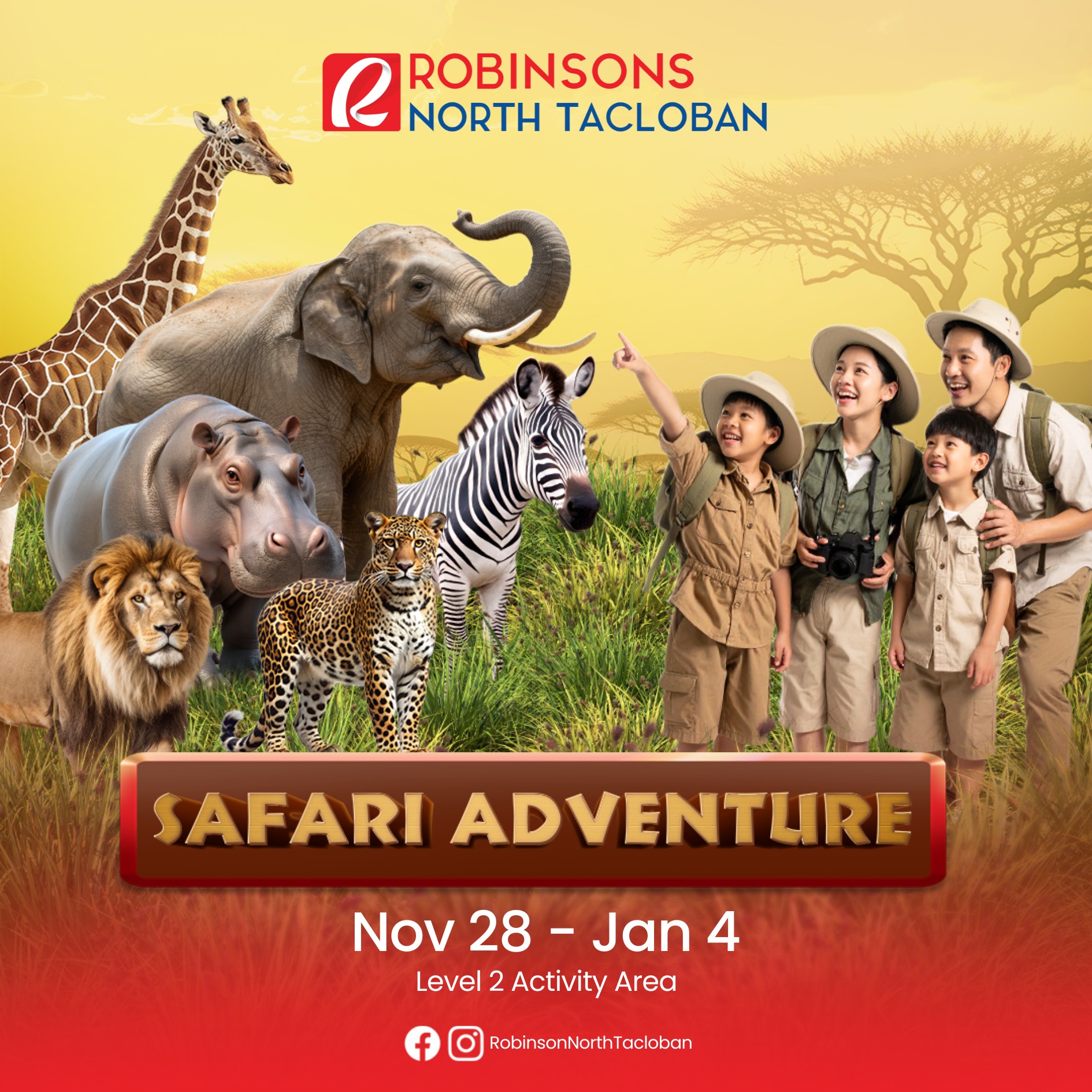 Robinsons - Something wild is coming to town! 🦁🦒🐘🦍🦓 Life-sized safari ...