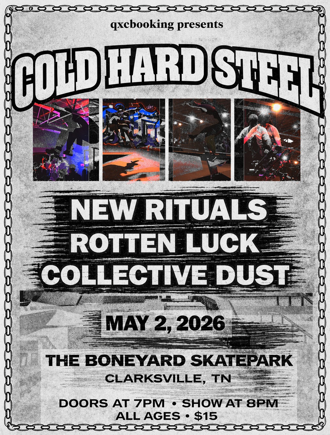 Cold Hard Steel. New Rituals. Rotten Luck. Collective Dust.