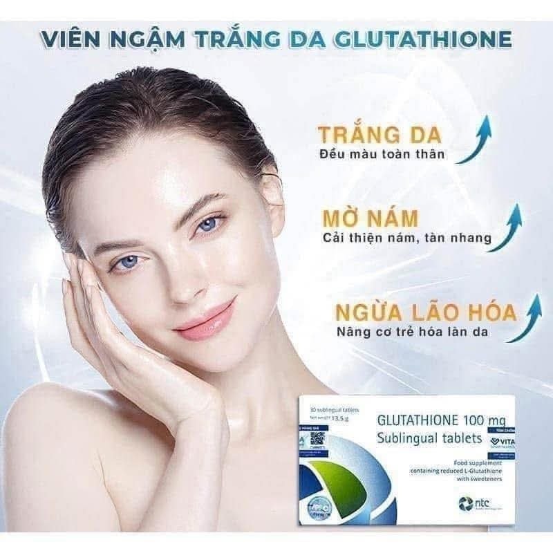 viên ngậm trắng da glutathione 100mg 📌📌 NTC Size:100 Box Glutathion reduziert 50 mg offer