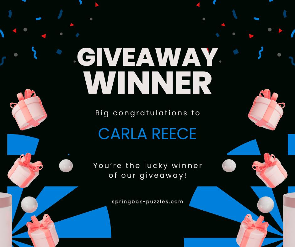 Springbok - Congratulations to Carla Reece on winning a 1,000-piece ...