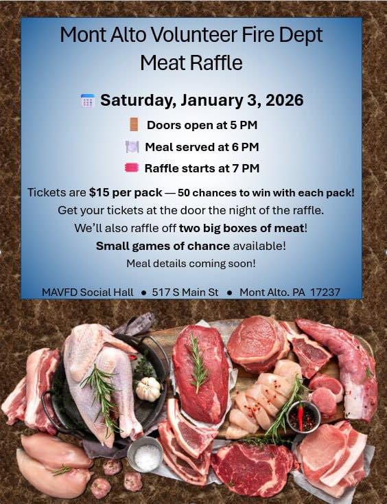 Mont - Come join us for the first meat raffle of the year! On Saturday ...