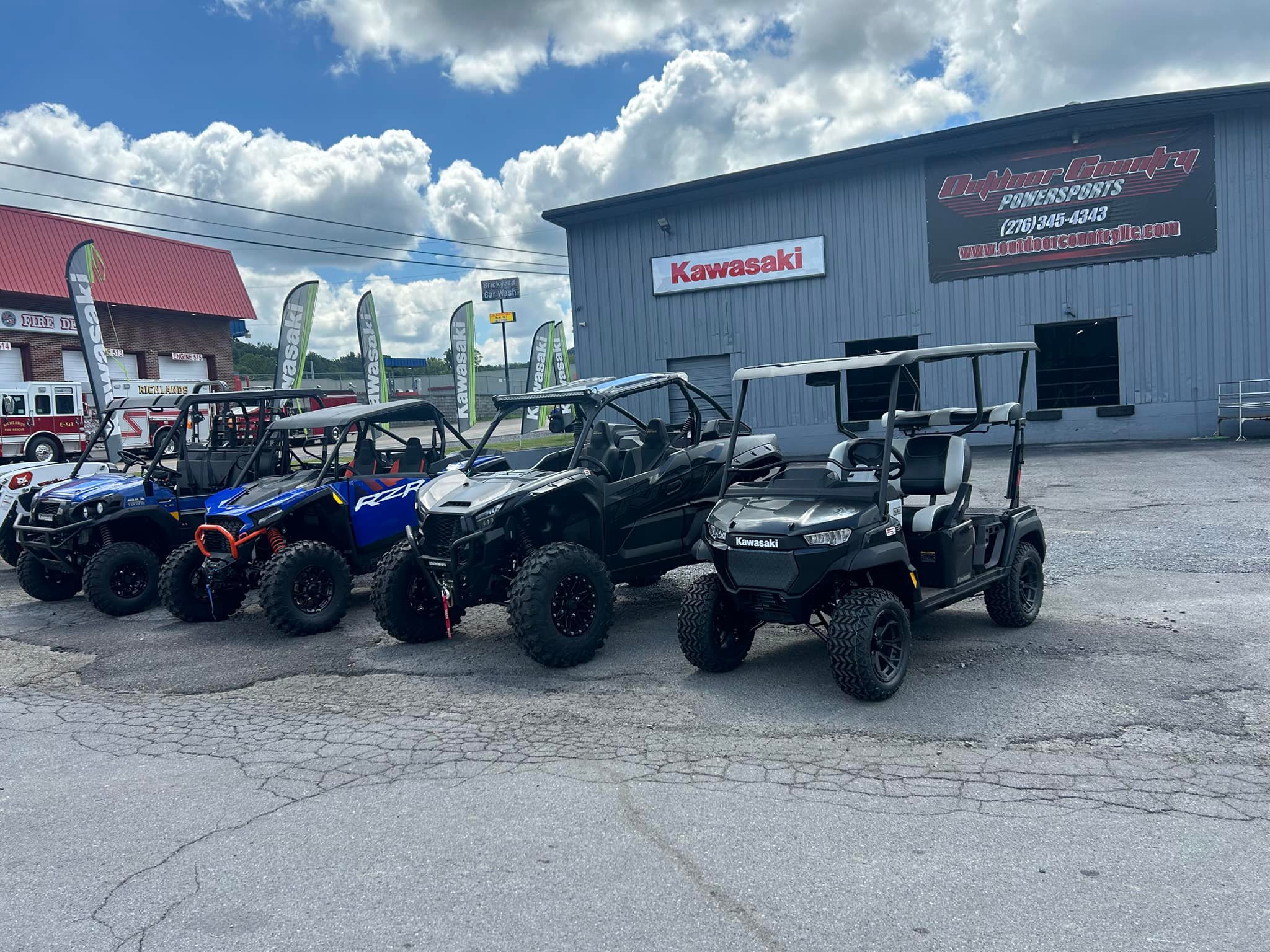 トリプルx Outdoor Country LLC in downtown Richlands for Kawasaki and Polaris