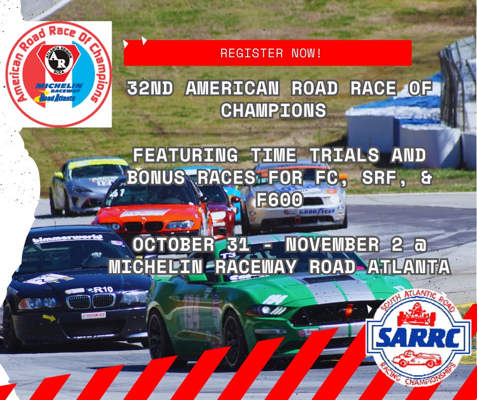 Registration is now open! From Oct... - Atlanta Region SCCA | Facebook