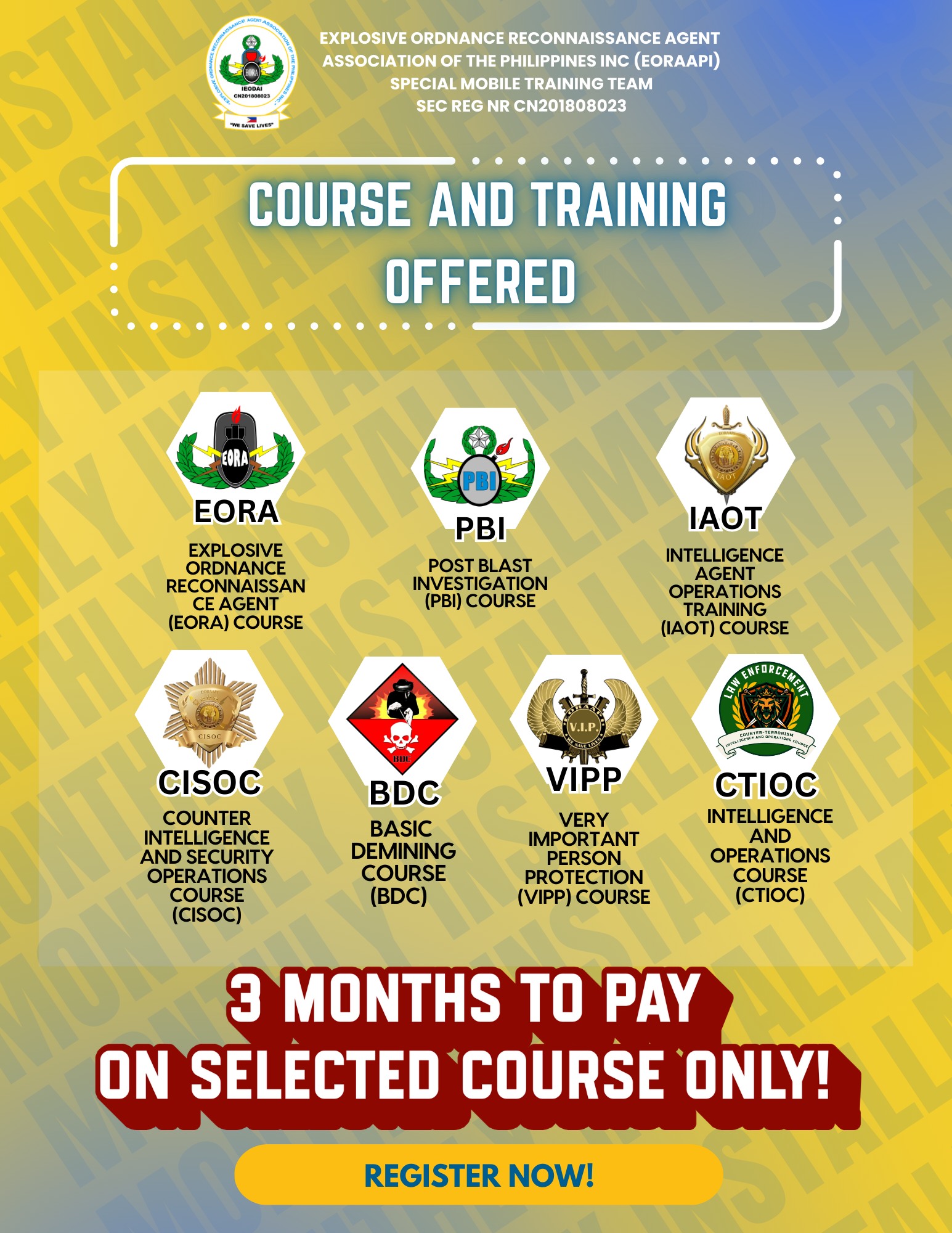 Special Mobile Training Team - EORA Association of the Phil Inc_EORAAPI ...