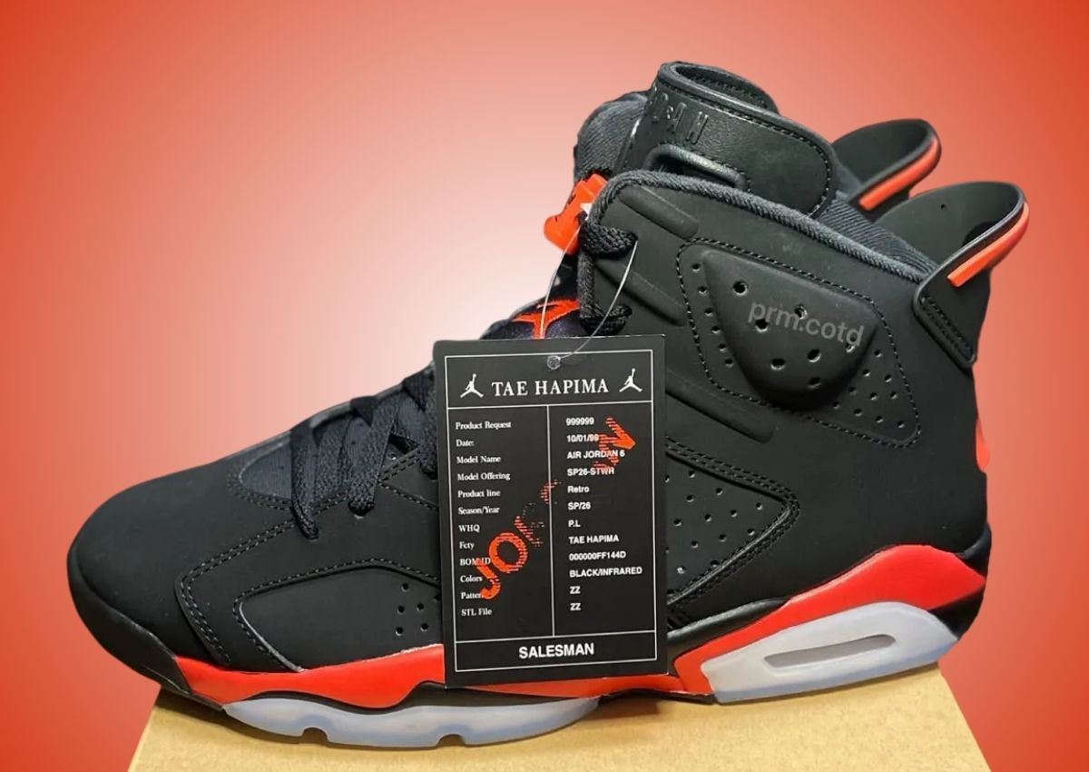 A better look at the Air Jordan 6 “Reflective Infrared” slate for