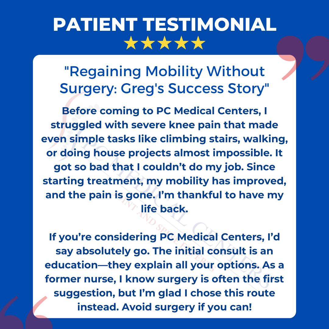 PC - Greg avoided surgery — and got his life back. 🙌 After suffering ...