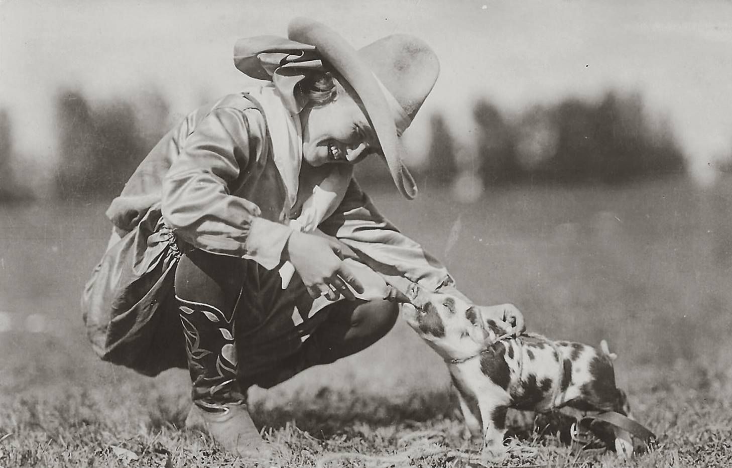 Traces - Famed cowgirl Ruth Roach (1896-1986) plays a piglet circa 1925 ...