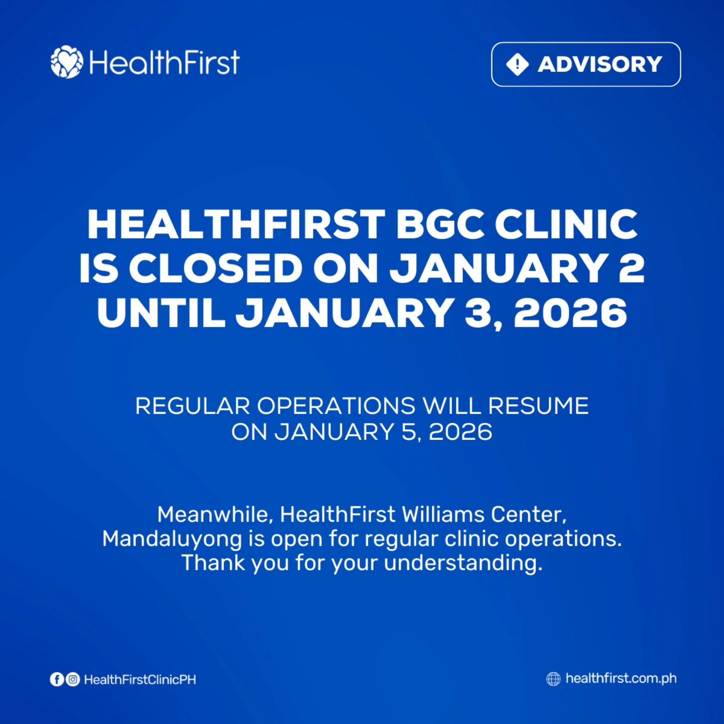 HealthFirst Clinic | Mandaluyong