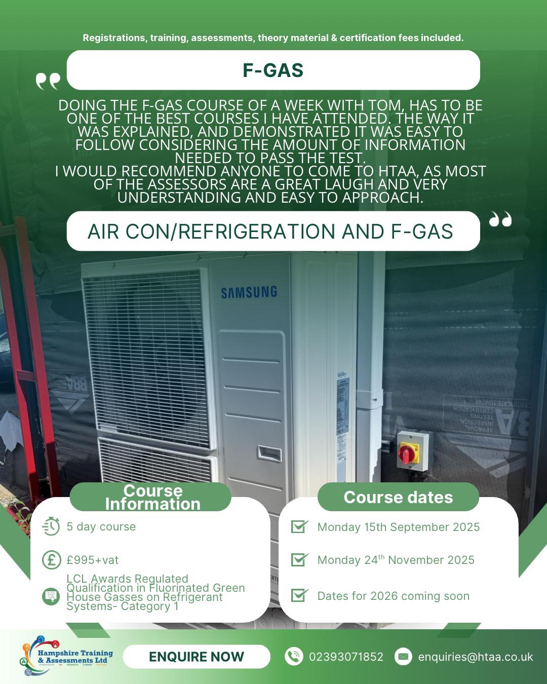 Hampshire - ️ Become Certified in F-Gas & Refrigeration! ️ Join our 5 ...