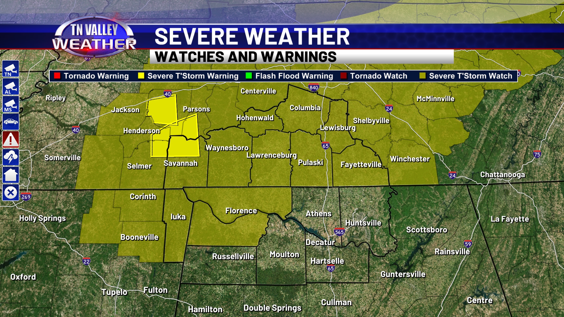 SEVERE THUNDERSTORM WATCH is... - Tennessee Valley Weather | Facebook