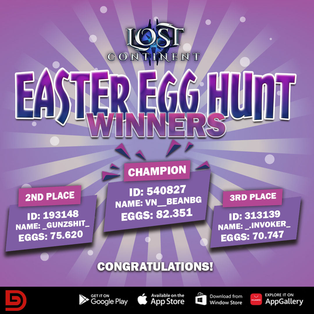 Lost Continent - 🐇🥚 Congratulations to the best egg...
