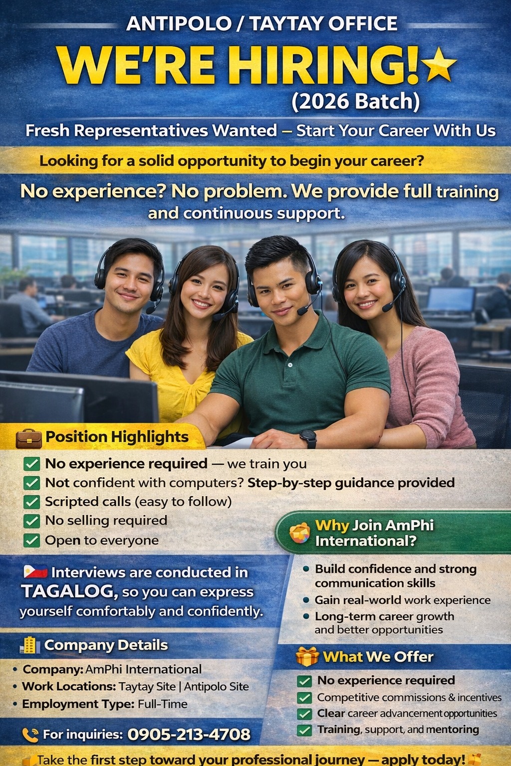 AmPhi - ANTIPOLO / TAYTAY OFFICE WE’RE HIRING! 🌟 (2026 Batch) Fresh ...