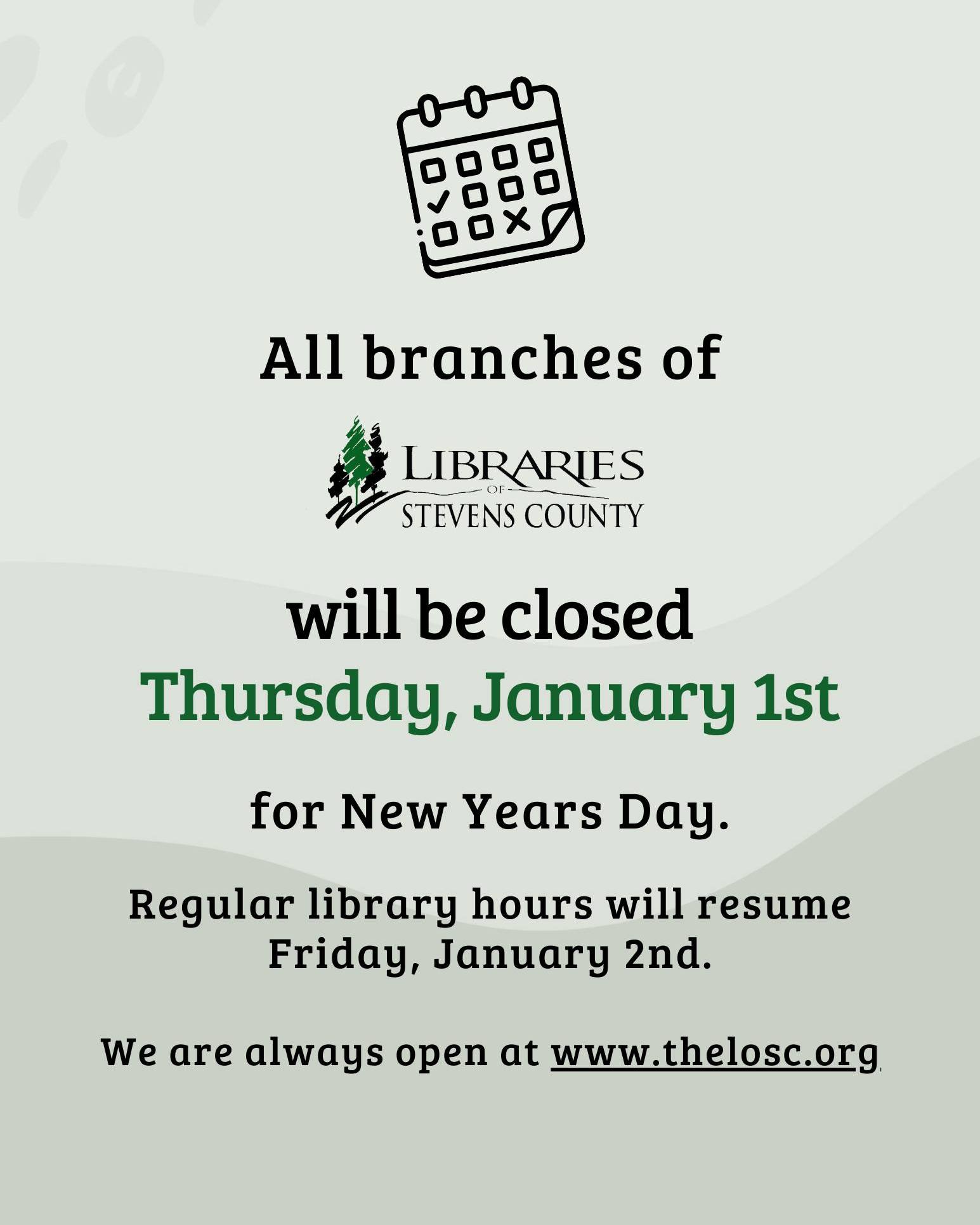 All branches of the... - Libraries of Stevens County | Facebook