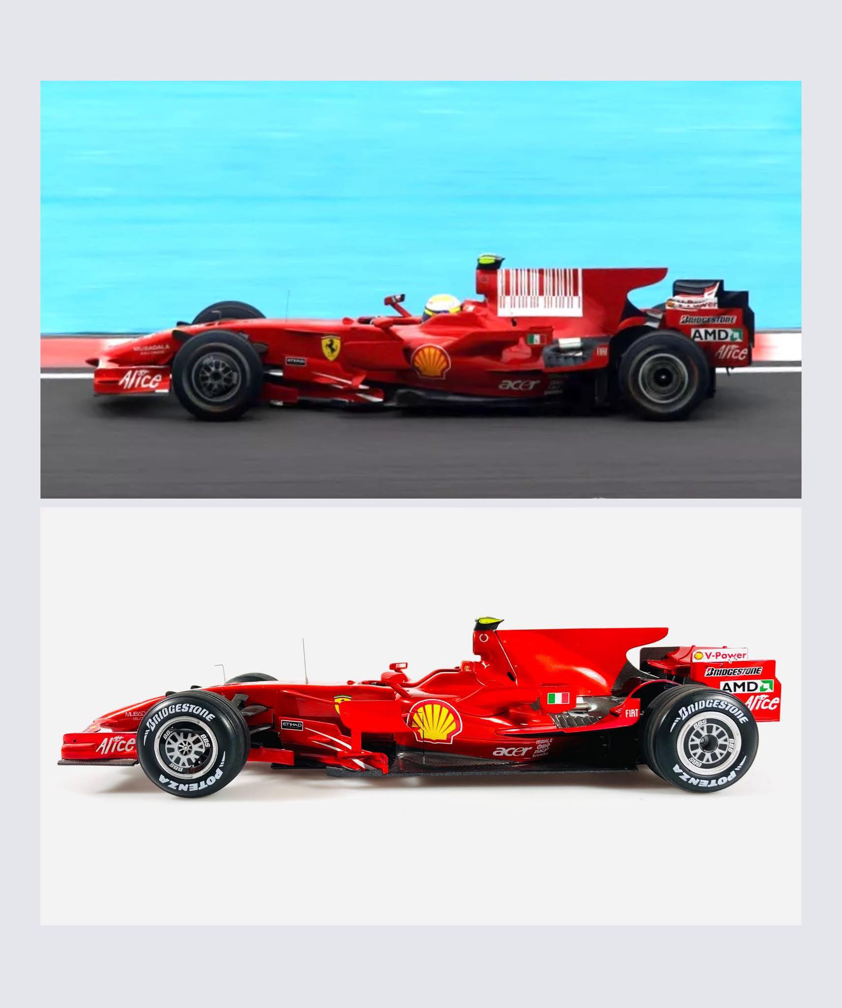 2008 - Ferrari F2008 2.4 litre V8 1:18 Hot Wheels Elite