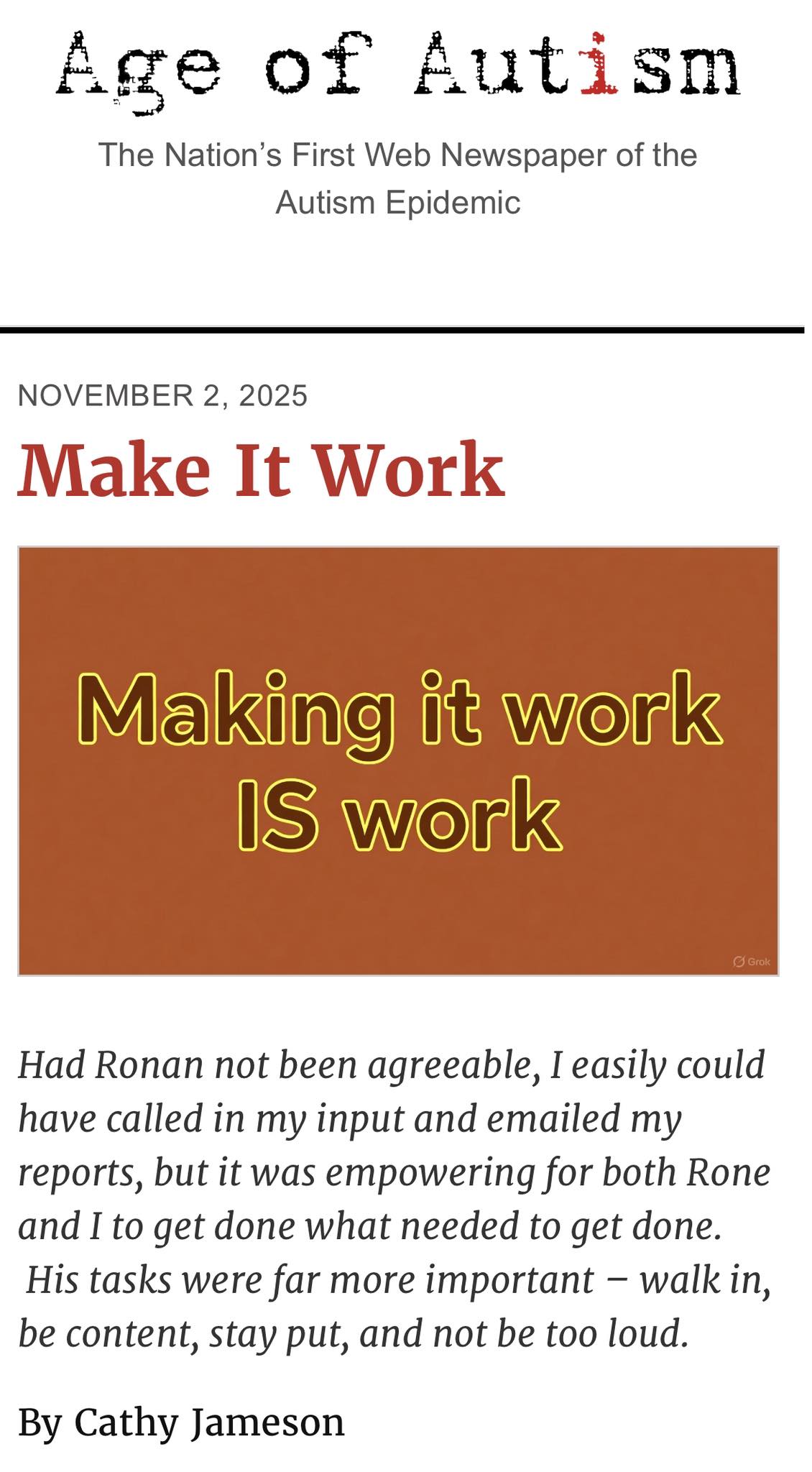 Age - https://ageofautism.com/make-it-work/ Had Ronan not been ...
