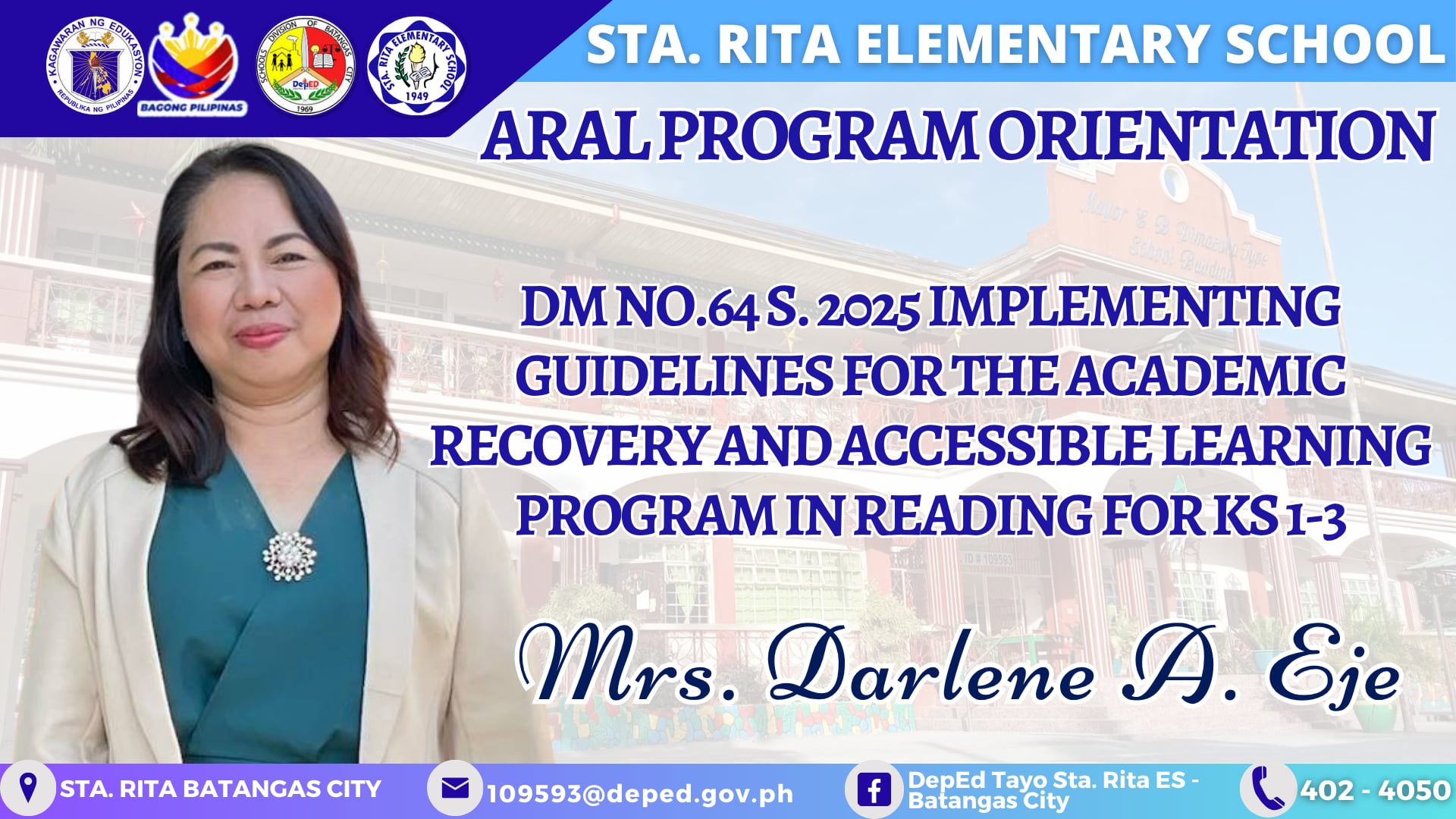 Aral Program... - DepEd Tayo Sta. Rita ES - Batangas City | Facebook