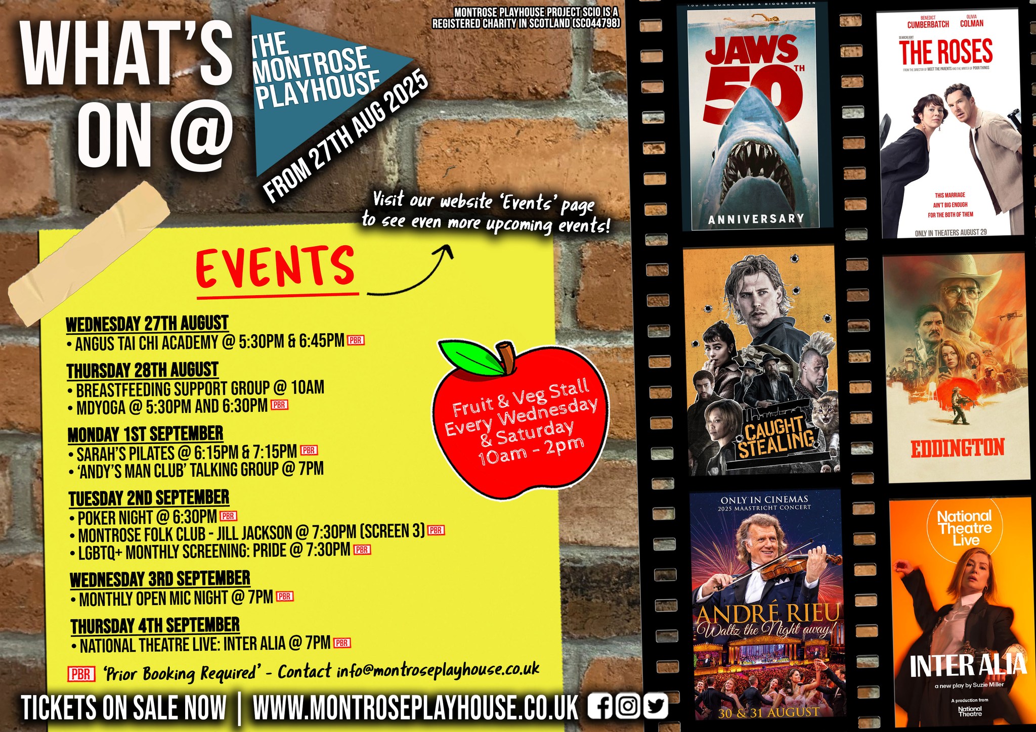 The Montrose - Summer might be winding down, but the movies never will ...