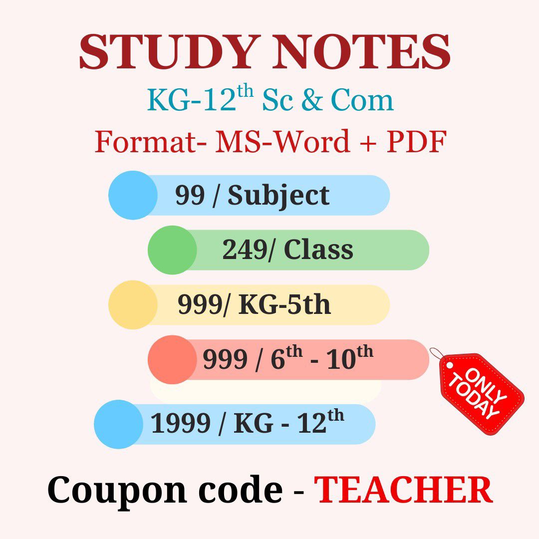 Kota - *COMPLETE AND UPDATED STUDY NOTES* *Class KG to Class 5 ...