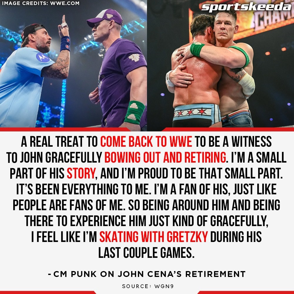 John Cena and CM Punk share a moment signing autographs backstage