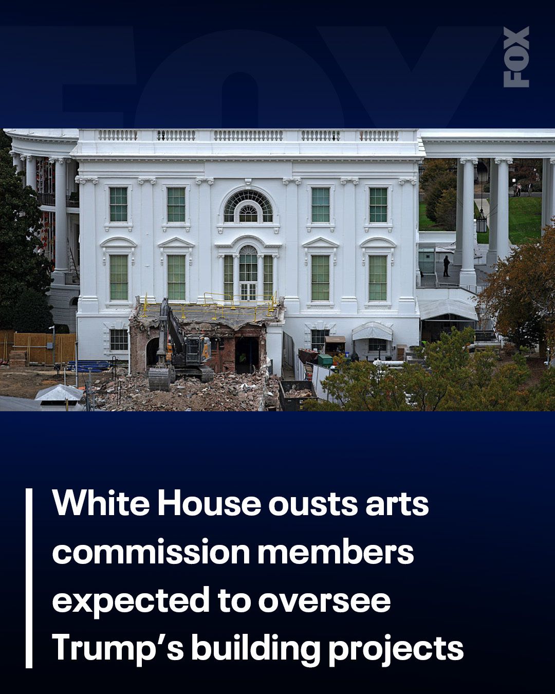 FOX - Demolition of the East Wing began last week to make way for the ...