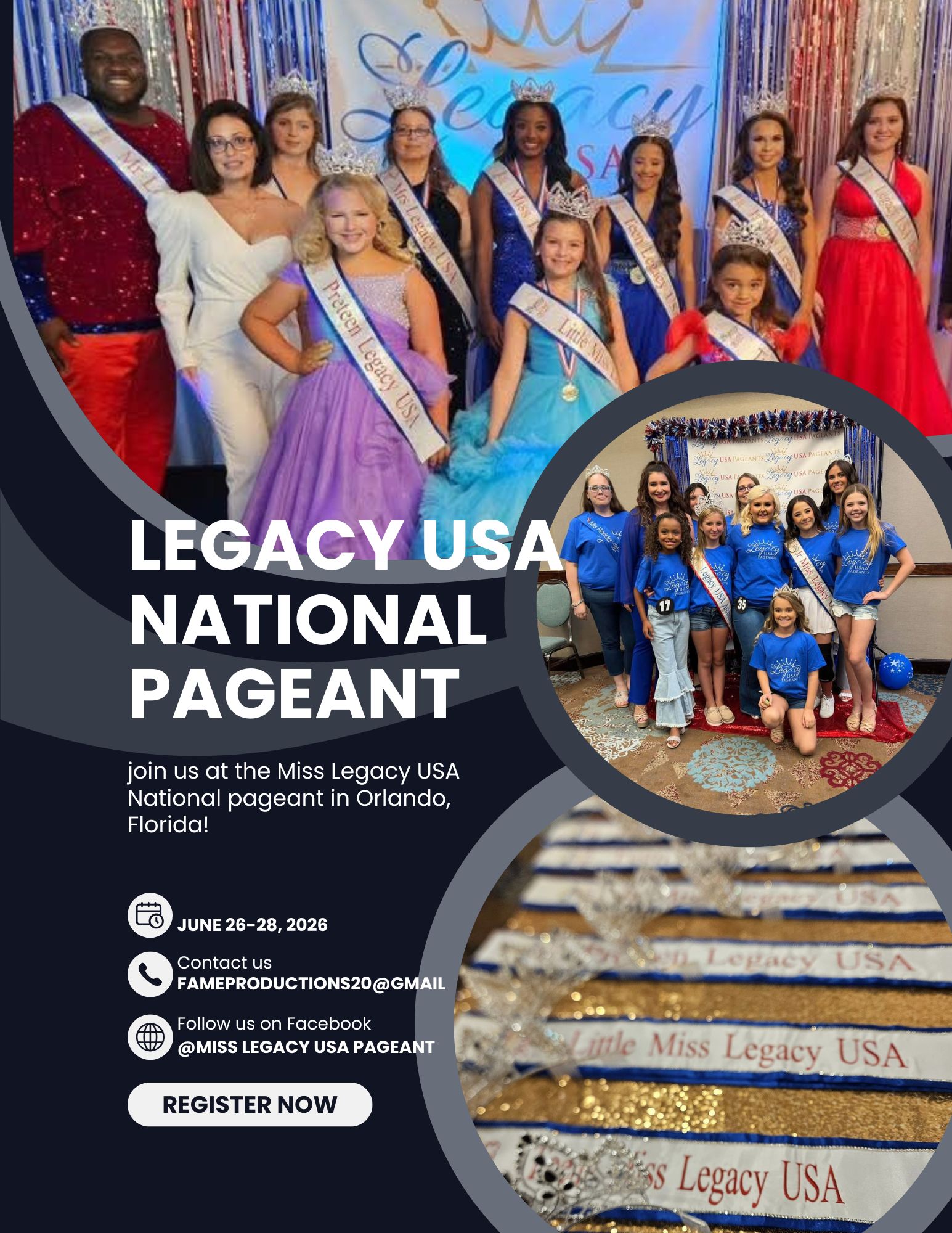 Miss - 👑 Registration is NOW OPEN for the Legacy USA National Pageant ...