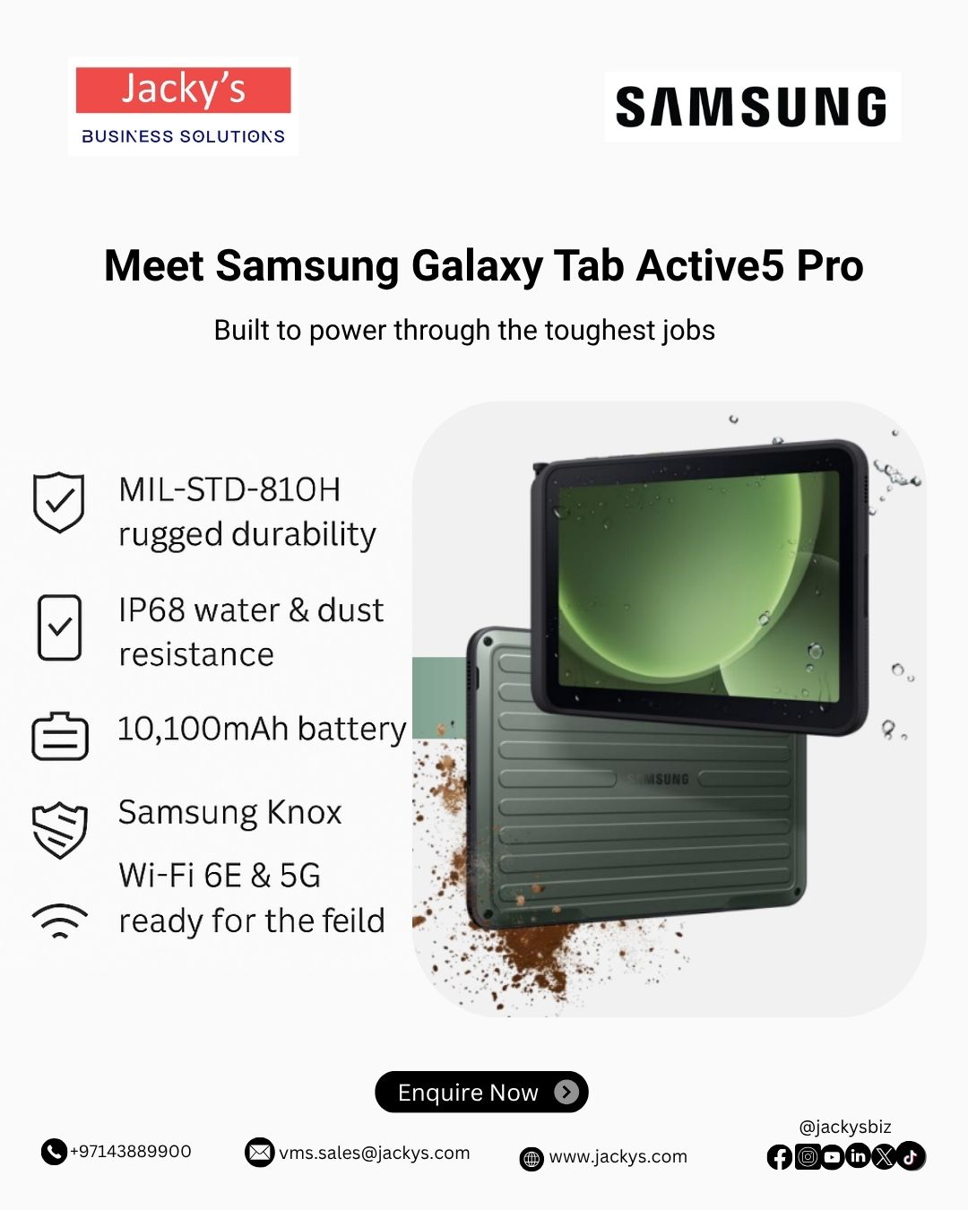 Jacky's - 🚀 Introducing the All-New Samsung Galaxy Tab Active5 Pro! 💼💪 ...