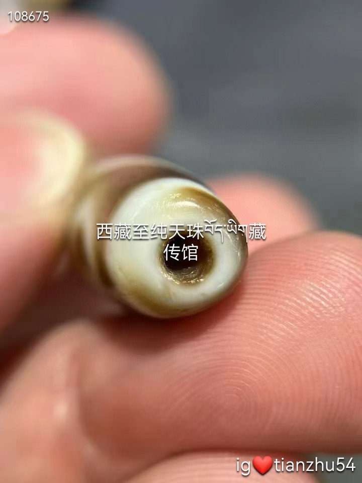 收藏臻品特殊星辰四眼天珠图腾很是特别，品质上乘尺寸47*13mm #天珠月