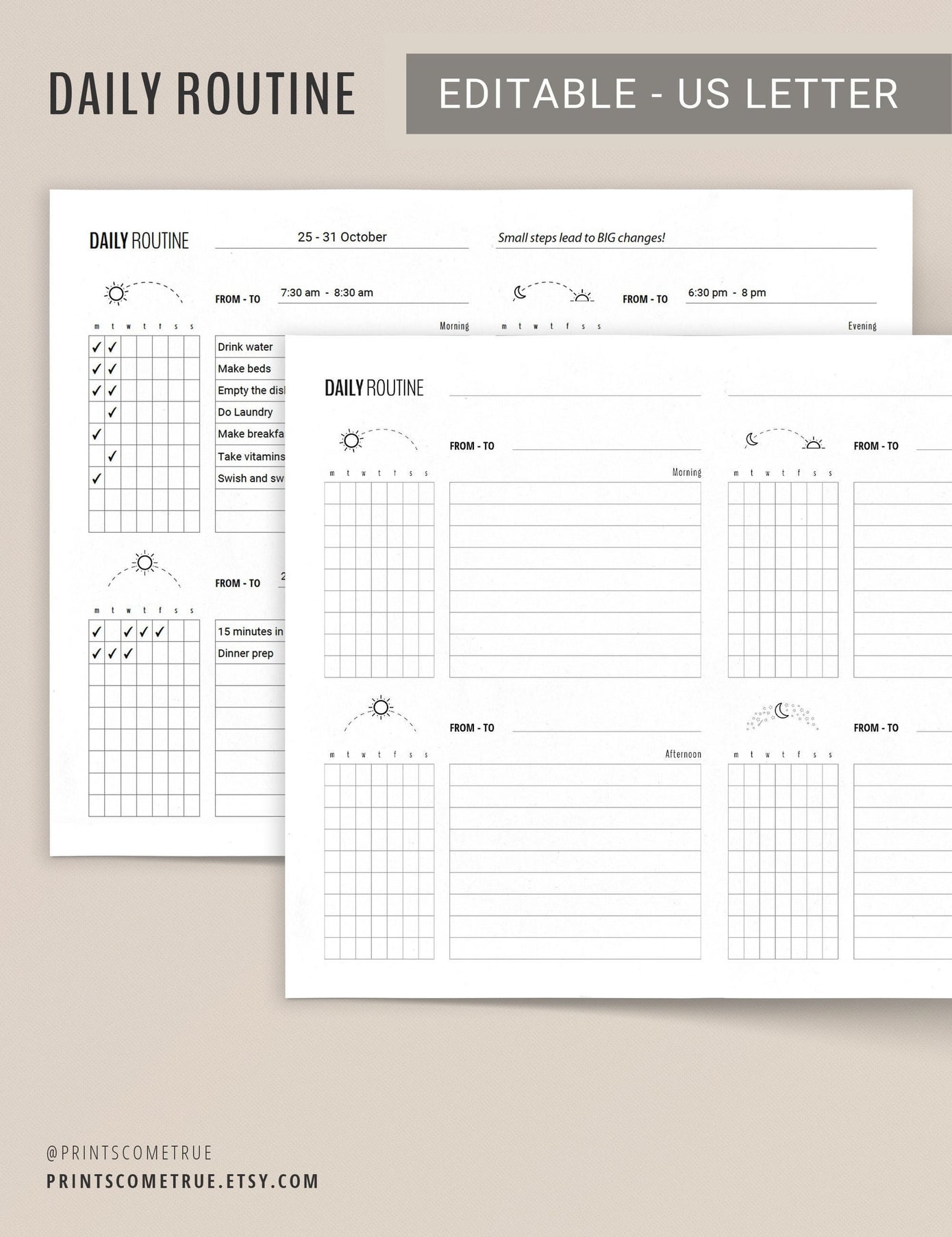 Daily Routine Checklist is now Editable. Use Adobe Reader (free) to ...