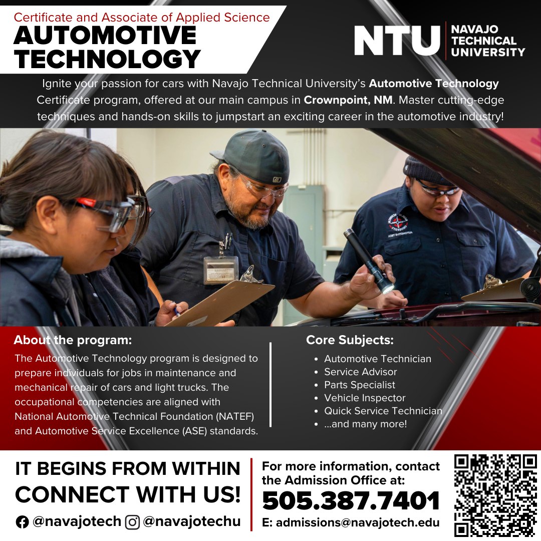 Navajo - Apply for the Automotive Technology Certificate and A.A.S. The ...