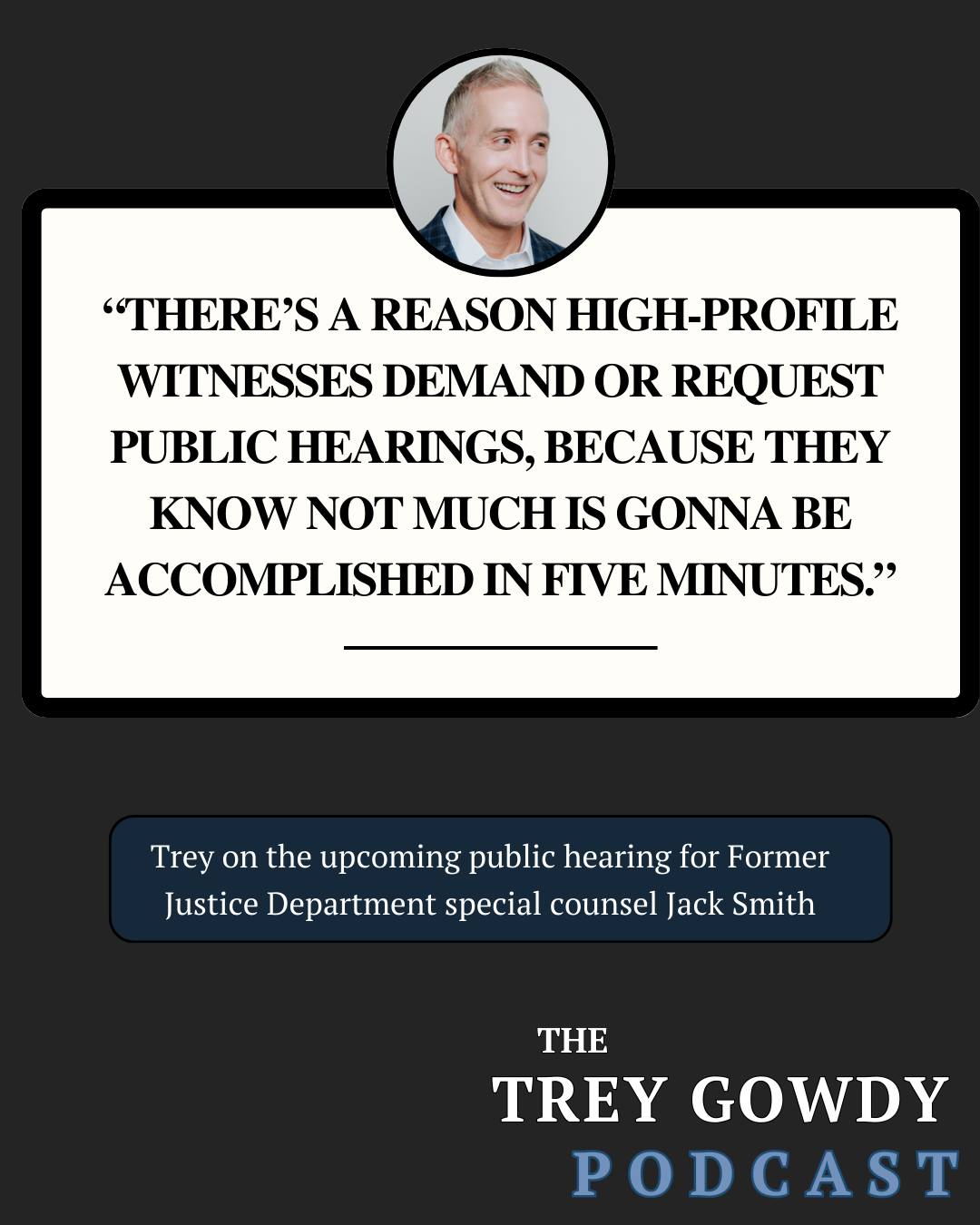 FOX - Trey Gowdy answers a listener question on what's next for Former ...