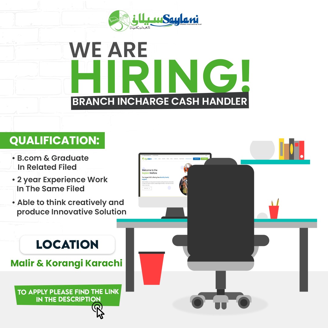 Saylani - We’re Hiring! Saylani Welfare Trust is hiring a Branch ...