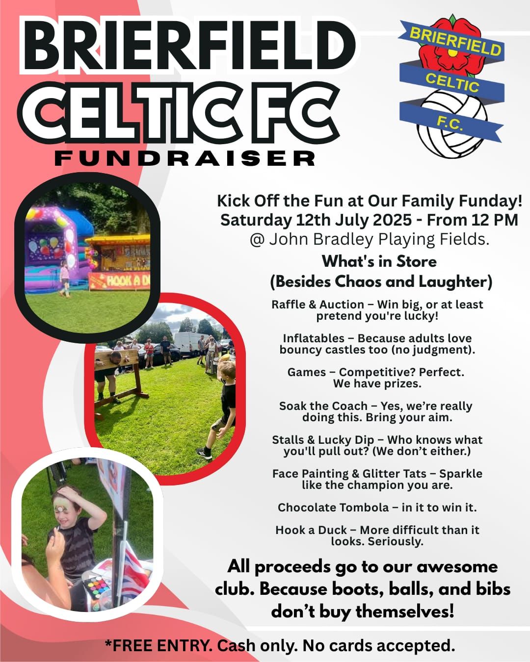 A final reminder of the key details... - Brierfield Celtic FC | Facebook