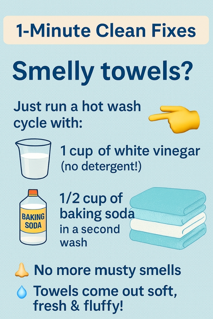how to remove mildew smell from towels