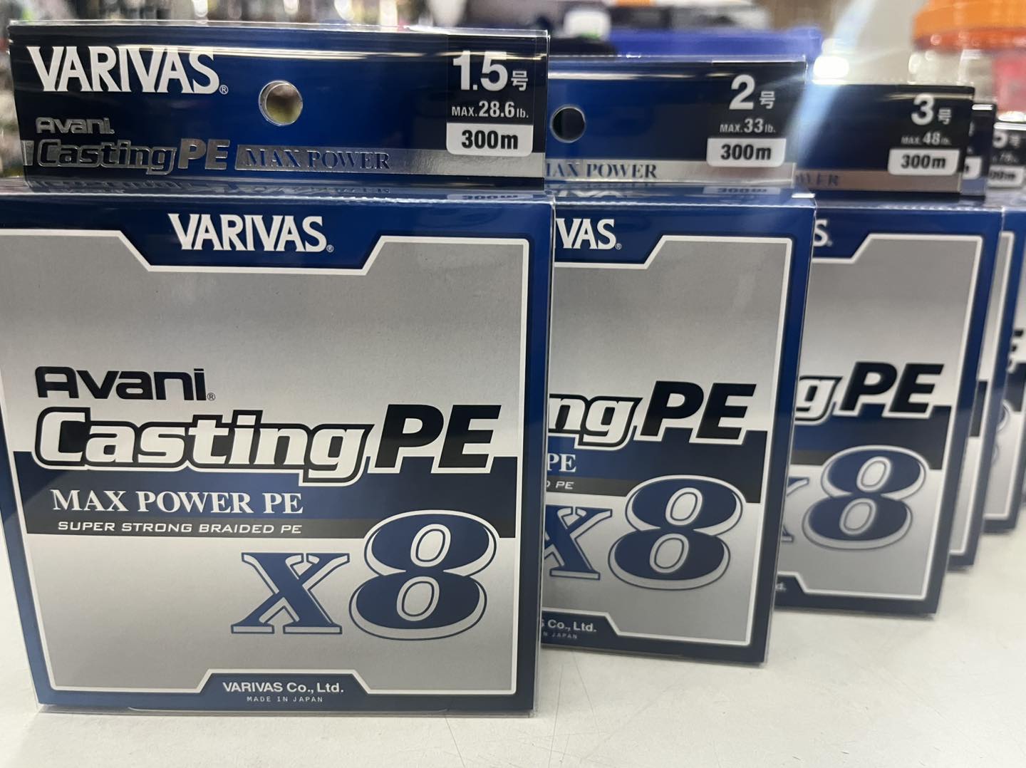 全規格到貨VARIVAS Avani Casting PE Max Power X8 釣魚線。 產品類型
