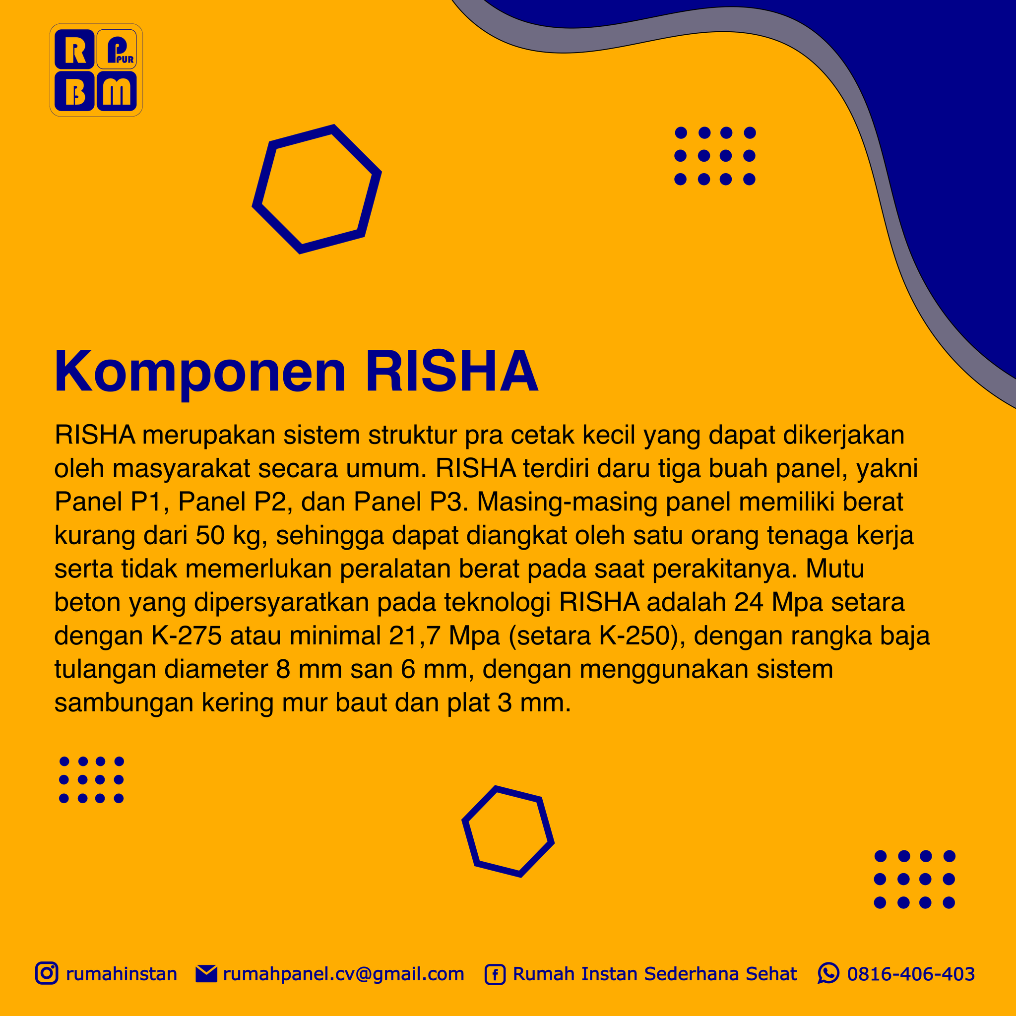 Yuk kenali komponen RISHA,... - Rumah Instan Sederhana Sehat
