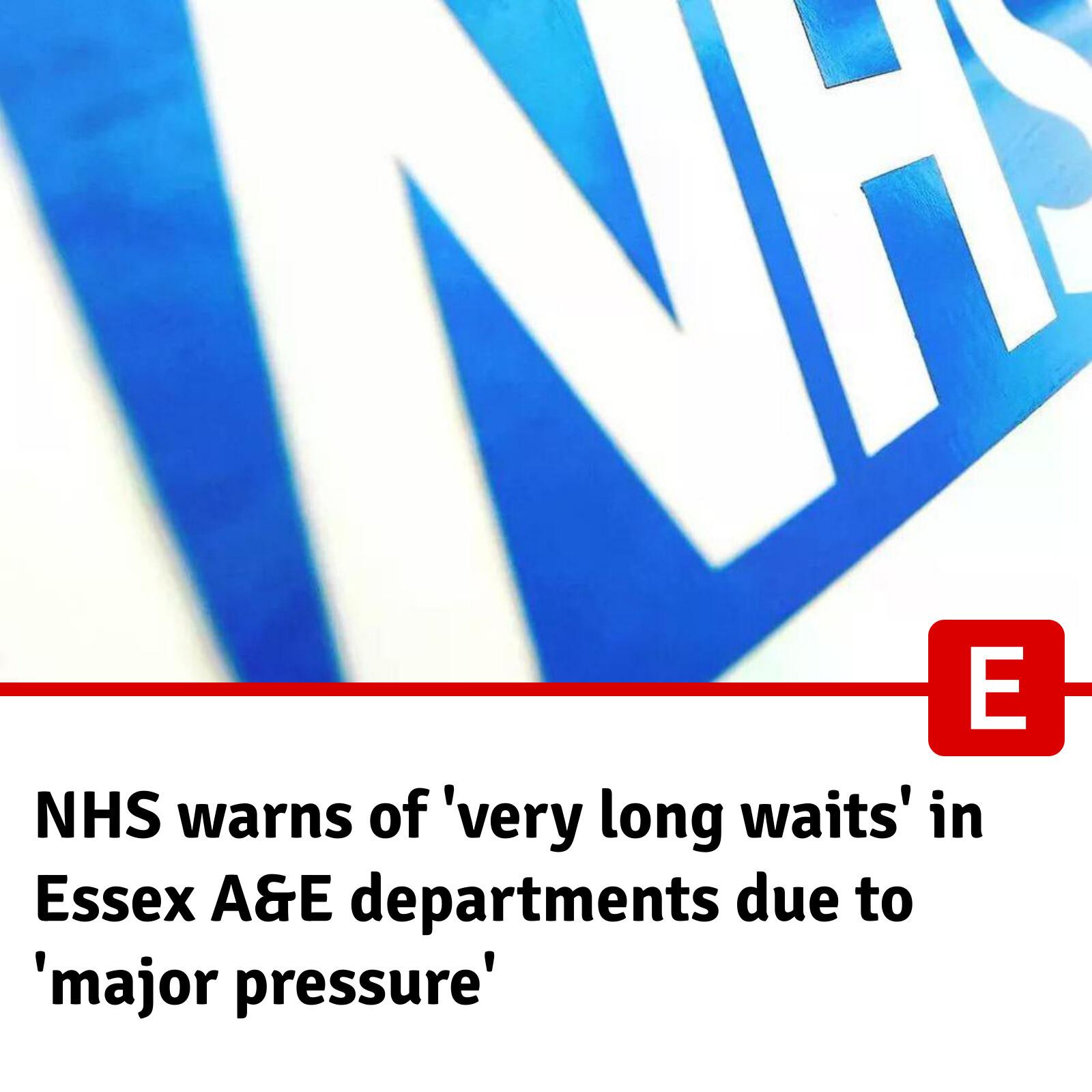Essex Live - If you attend A&E with a minor issue, the NHS... | Facebook